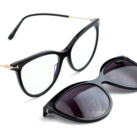 Tom Ford Accessories - TOM FORD TF5994-B BLACK BLUE LIGHT BLOCK with MAGNETIC CLIP-ON EYEGLASSES FRAME